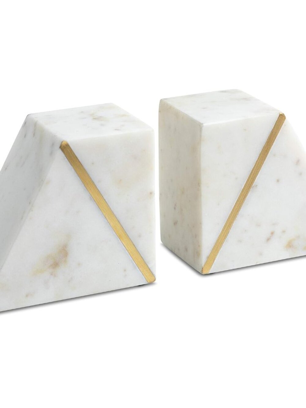 Marble Book Ends for Shelves, Decorative Bookends for Heavy Books, Unique Mid Ce